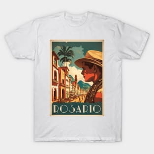 Rosario Argentina Vintage Travel Art Poster T-Shirt